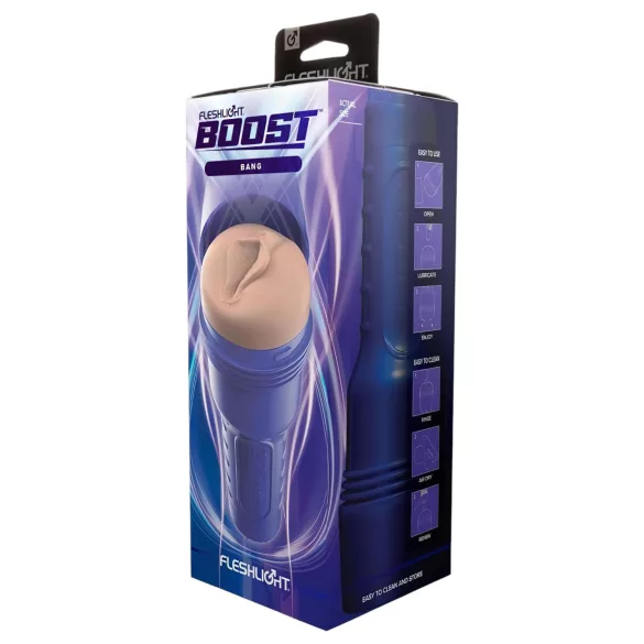 Fleshlight Boost Bang - realistisk vagina masturbator - brun