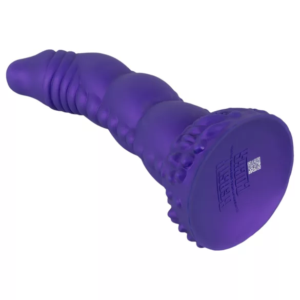 Beasty Cocks - dildo med testikler - realistisk - silikon - lilla