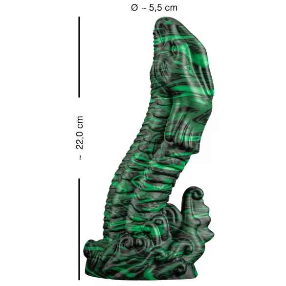 Beasty Cocks - dildo formet som øglepenis - realistisk - grøn/sort