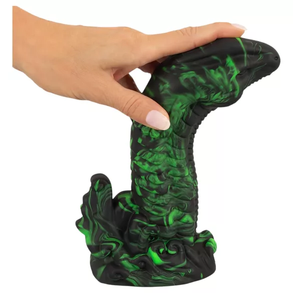Beasty Cocks - dildo formet som øglepenis - realistisk - grøn/sort