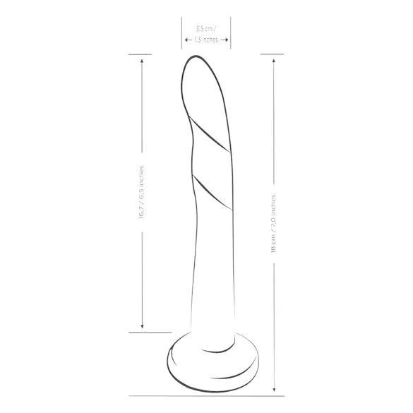 ROMP Dizi - dildo - fleksibel silikone - pink/orange