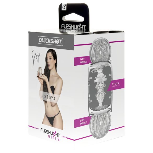 Fleshlight Quickshot Stoya - rejsevenlig onanihylster (transparent)