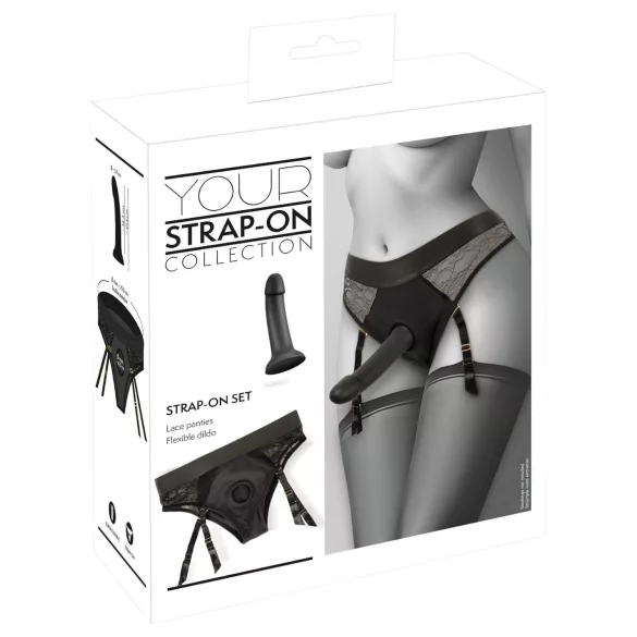 You2Toys - strap-on dildo med trusser - sort