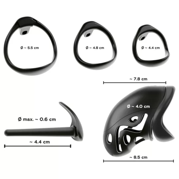 You2Toys - penisbur med penisplug - sort