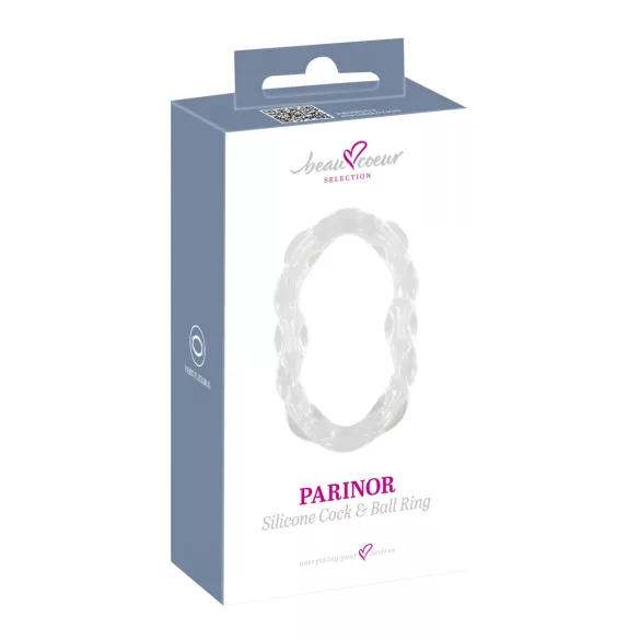 Beau Coeur Parinor - penisring og kuglering - gennemsigtig