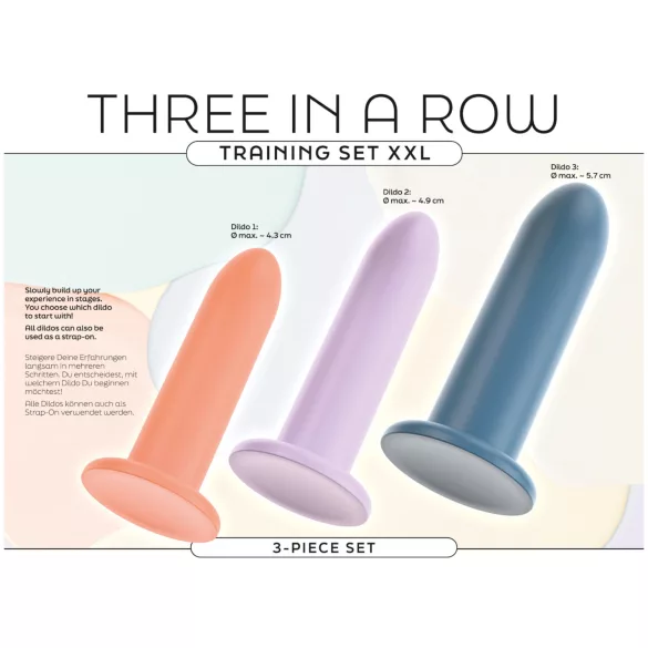 You2Toys - Three in a Row - dildo træningssæt - 3 stk (farvet)