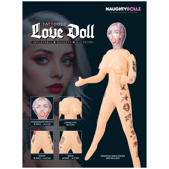 You2Toys - oppustelig tatoveret sexdukke