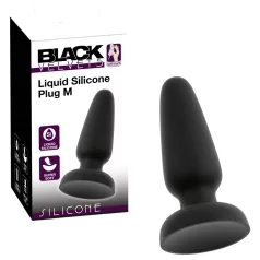 Black Velvets - silikone anal plug med sugekop (sort) - M
