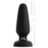 Black Velvets - silikone anal plug med sugekop (sort) - L