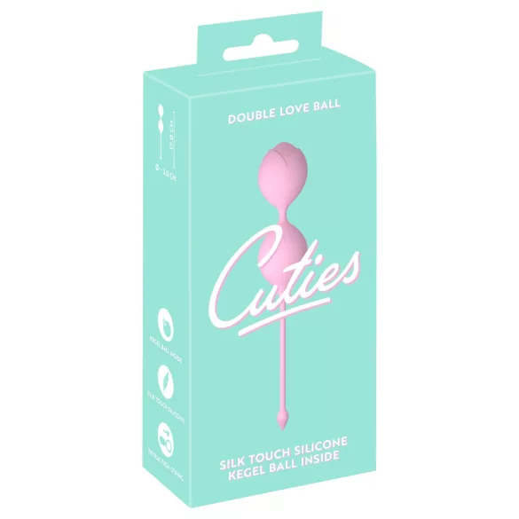 Cuties - silikone geishakugler med dobbeltkugle (lyserød)