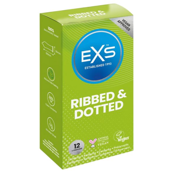 EXS Rillet, Prikket og Flad - kondomer (12 stk.)