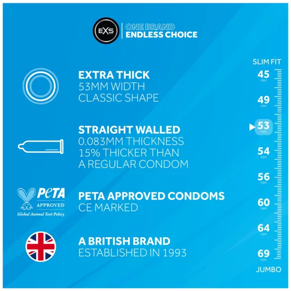 EXS Extra Thick - ekstra tyk kondom (12 stk)