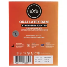   EXS jordbærlignende slikkelap - latex beskyttelseslap (1 stk.)