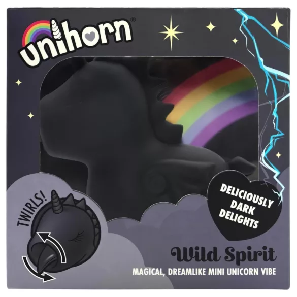 Unihorn Wild Spirit - klitorisvibrator - genopladelig - sort