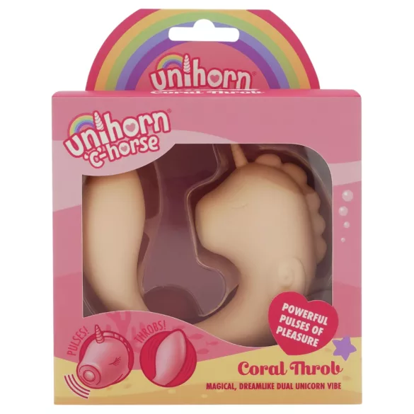 Unihorn C-Horse - G-punkts- og klitorisstimulerende vibrator (koral)