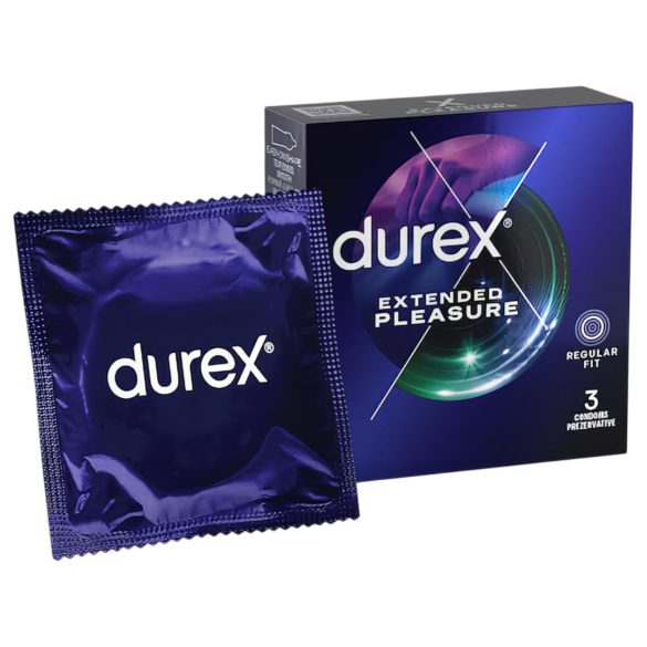 Durex Extended Pleasure - præventionskondom med forsinkende effekt - 56 mm (3 stk)