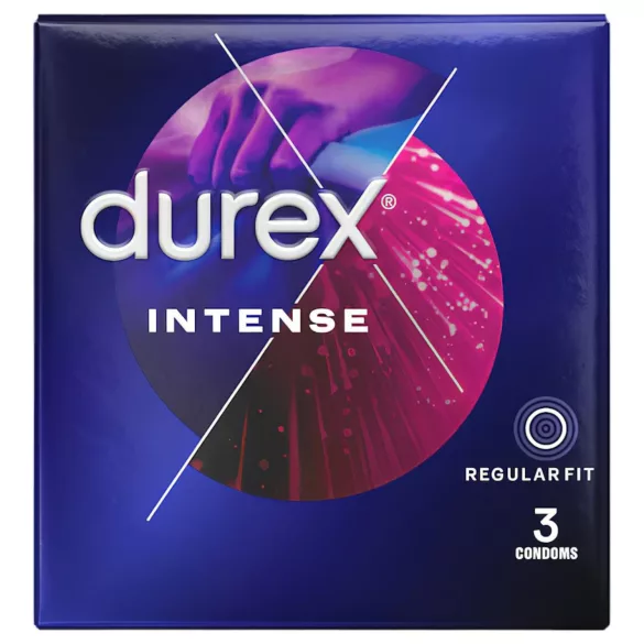 Durex Intense - kondomer med riller og knopper - 3 stk