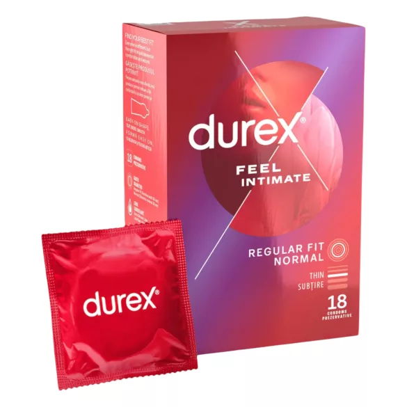 Durex Feel Intimate - tynd kondom - ekstra følsomhed - 18 stk