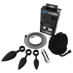   Bathmate Anal Training Plugs Vibe - vibrations anal plug sæt (sort)