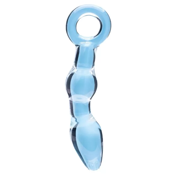 Clarity Utopian Mystique - rillet glas-analdildo (gennemsigtig)