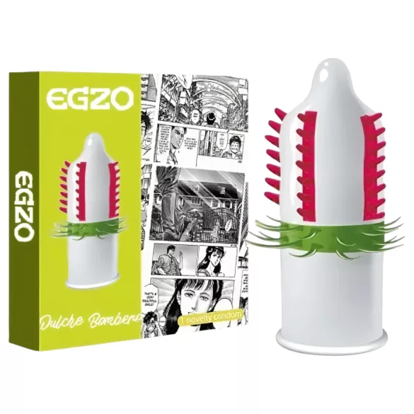 Egzo Dulche Bombero - stimulationskondom med pigge - 1 stk
