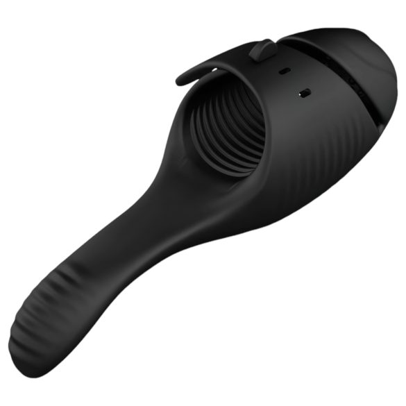 Lonely J-Bobbie - genopladelig dobbeltmotor hovedvibrator (sort)