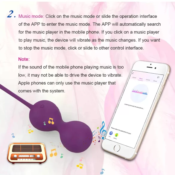 Lonely Winni - bærbart app-styret vibrerende æg (pink)