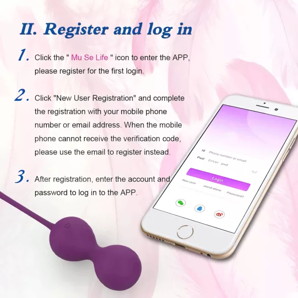 Lonely Winni - bærbart app-styret vibrerende æg (pink)