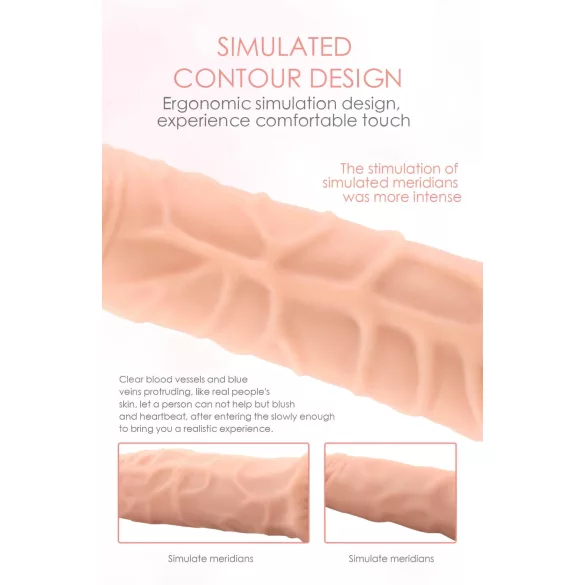 Lonely Max - realistisk vibrator - 17cm - naturfarve