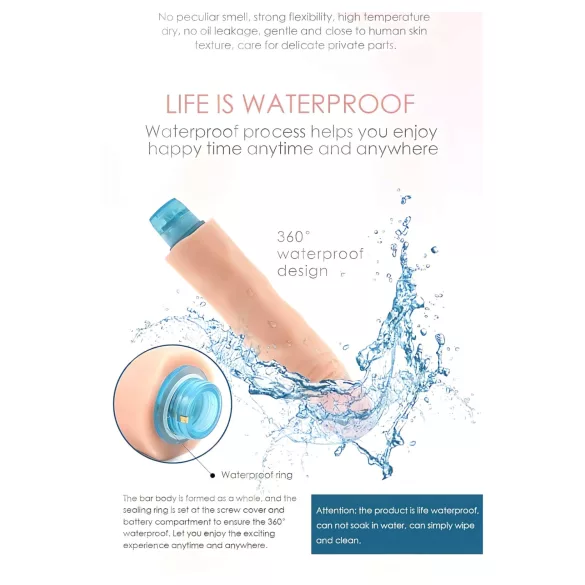 Lonely Max - realistisk vibrator - 17cm - naturfarve
