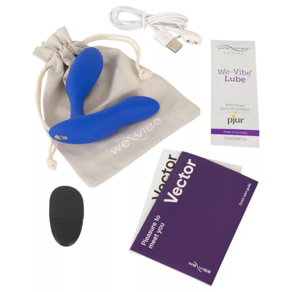 We-Vibe Vector+ - analvibrator med app - genopladelig - blå