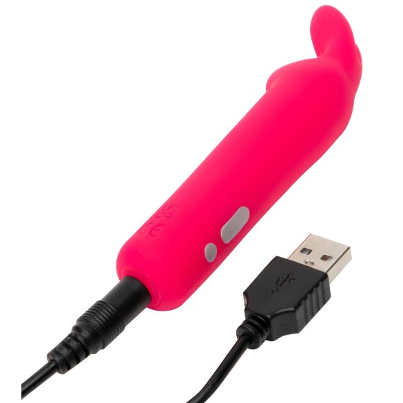 Happyrabbit - bullet vibrator - genopladelig med kaninører - pink