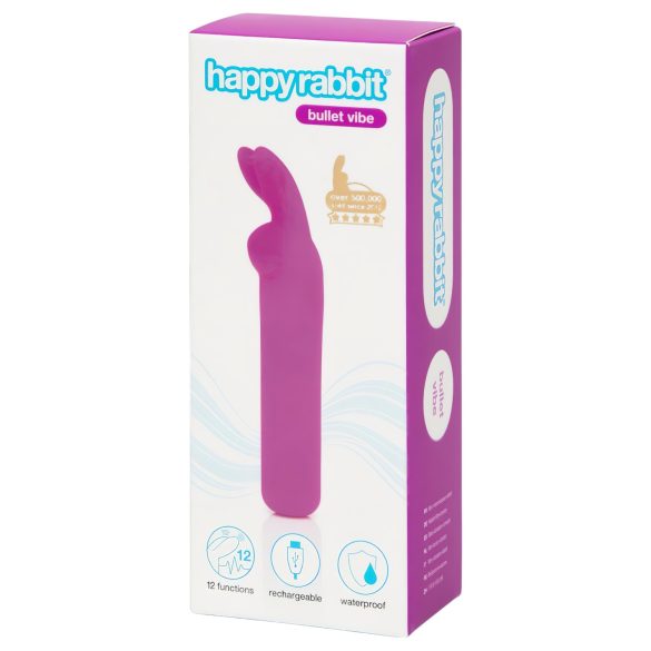 Happyrabbit Bullet - Genopladelig kanin-vibrator (lilla)