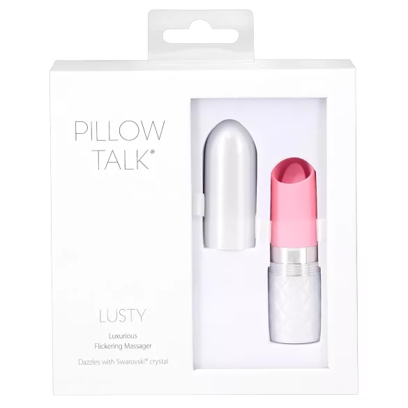 Pillow Talk Lusty - rystevibrator med tungespids - genopladelig - pink