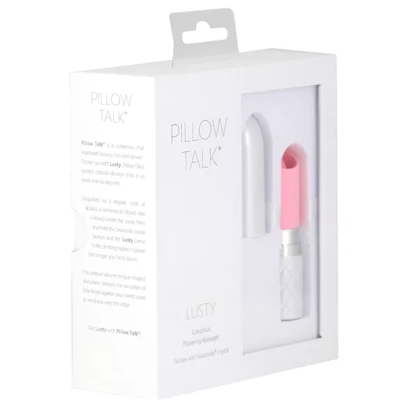 Pillow Talk Lusty - rystevibrator med tungespids - genopladelig - pink