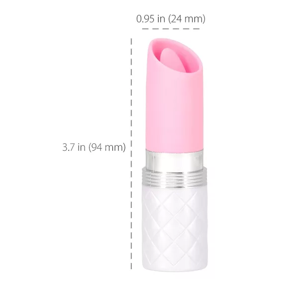 Pillow Talk Lusty - rystevibrator med tungespids - genopladelig - pink