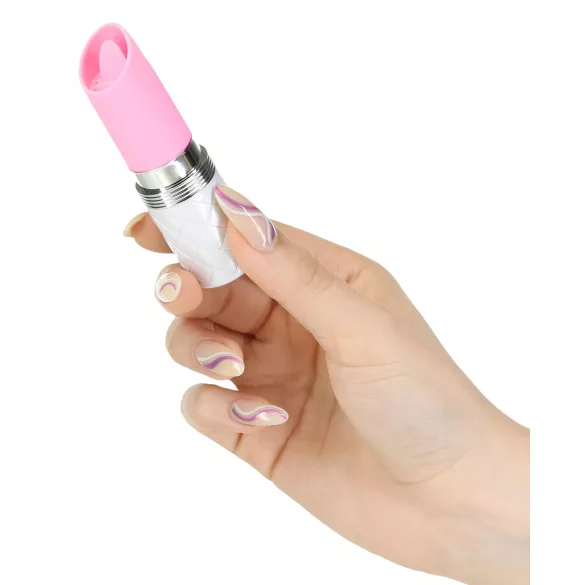 Pillow Talk Lusty - rystevibrator med tungespids - genopladelig - pink