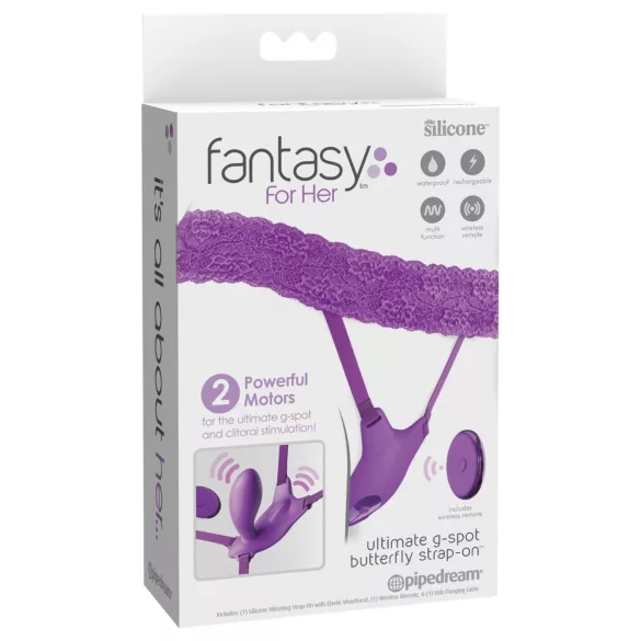 Pipedream Fantasy For Her - bærbar, indbygget G-punkt vibrator (lilla)