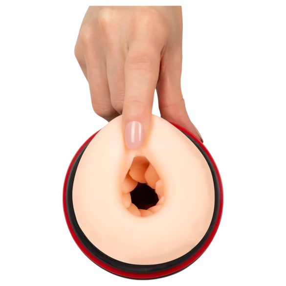 WYNE 06 - masturbator med vibration og sug - genopladelig - sort