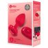 b-vibe hjerte - genoplad. anal vibrator m. fjernbetjening (rød)