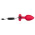 b-vibe hjerte - genoplad. anal vibrator m. fjernbetjening (rød)