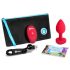 b-vibe hjerte - genoplad. anal vibrator m. fjernbetjening (rød)