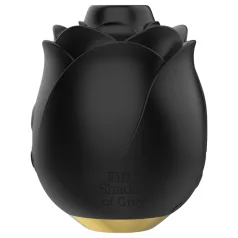 Fifty Shades of Grey - luftbølgevibrator med rose (sort)