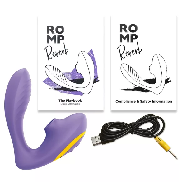 ROMP Reverb - luftbølget 2-i-1 G-punkts vibrator (lilla)