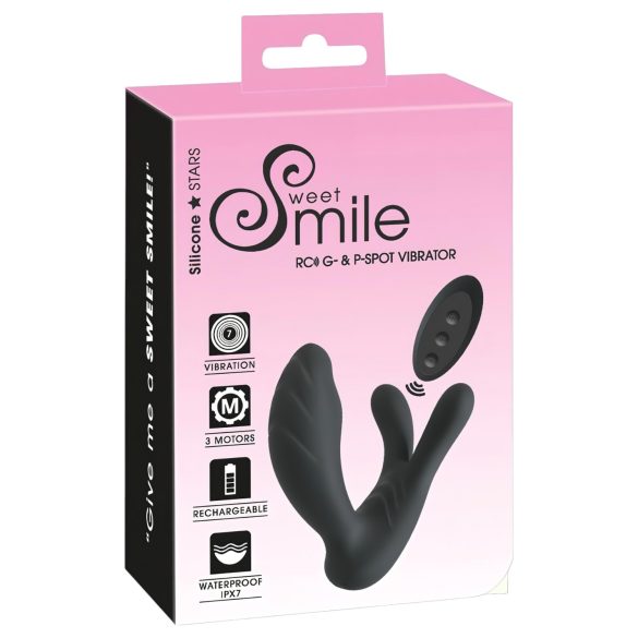 Smile - G-punkt og prostata vibrator - fjernbetjening - sort