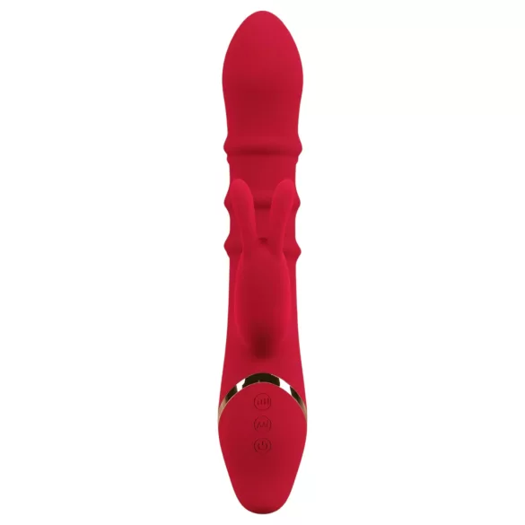 You2Toys - rabbit vibrator med bevægelig ring - rød