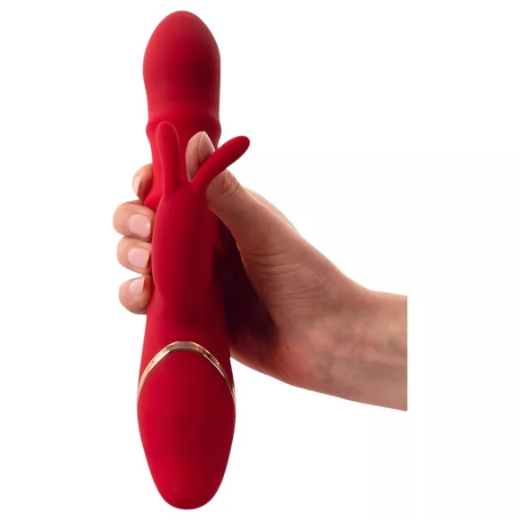You2Toys - rabbit vibrator med bevægelig ring - rød