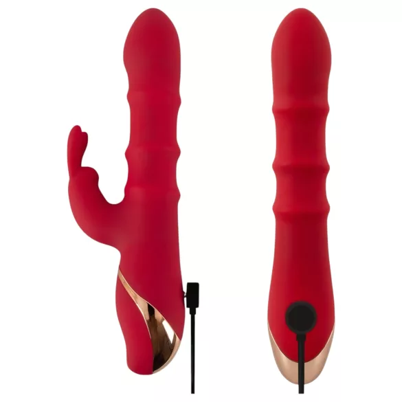 You2Toys - rabbit vibrator med bevægelig ring - rød