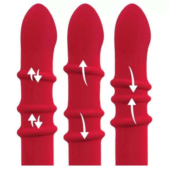 You2Toys - rabbit vibrator med bevægelig ring - rød
