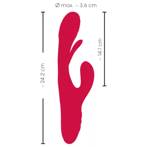 Smile - klitorisvibrator med tungearm - rød